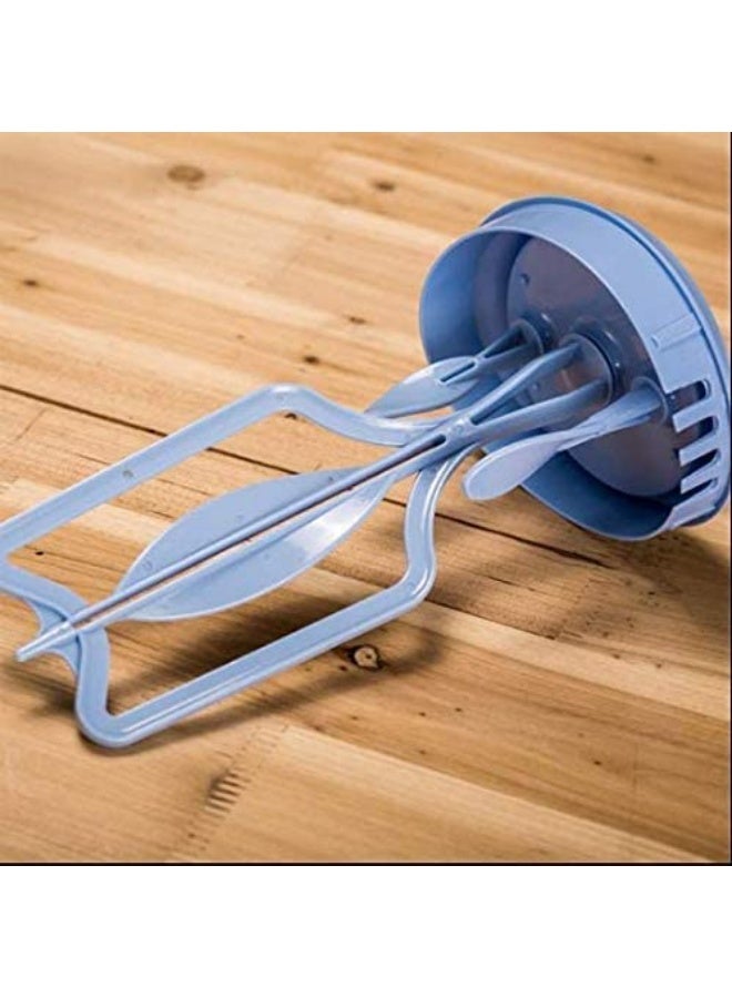 إبريق خلط يدوي مع مضرب – خلاط كريمة وعجين بلاستيكي بيد وغطاء - Image 3